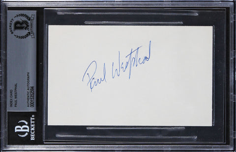 Celtics Paul Westphal Authentic Signed 3x5 Index Card Autographed BAS Slabbed