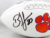 Brian Dawkins Autographed Clemson Tigers Logo Football - Beckett Auth *Black