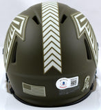Michael Vick Signed Falcons Salute to Service Speed Mini Helmet-Beckett W Holo