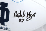 Cole Kmet Michael Mayer Signed Notre Dame Logo Football-Beckett W Hologram