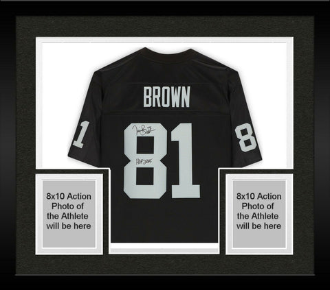 Frmd Tim Brown Oakland Raiders Signed Black Proline Jersey & "HOF 15" Insc
