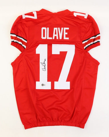 Chris Olave Signed Ohio State Buckeyes Jersey (Beckett COA) Frosh. / Soph. #17