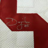 Autographed/Signed DAVID TYREE New York White Football Jersey JSA COA Auto