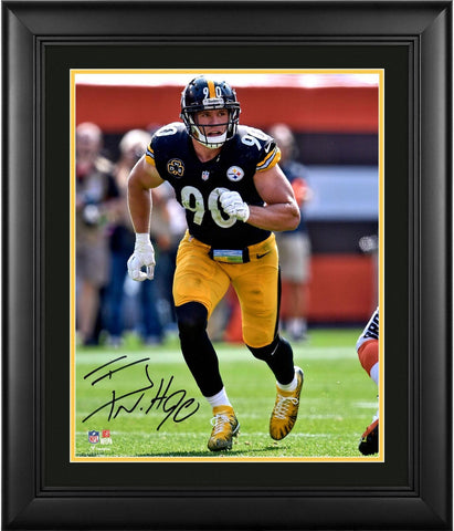 T.J. Watt Pittsburgh Steelers Framed Autographed 16" x 20" Pass Rush Photograph