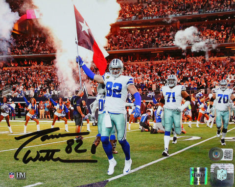 Jason Witten Autographed Dallas Cowboys 8x10 HM Photo Texas Flag-Beckett W Holo