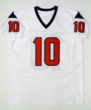 DeAndre Hopkins Autographed White Pro Style Jersey- JSA Witnessed Authenticated