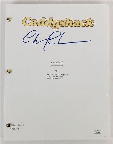 Chevy Chase (Ty Webb) Signed Caddyshack Full Movie Script (JSA COA) Bushwood