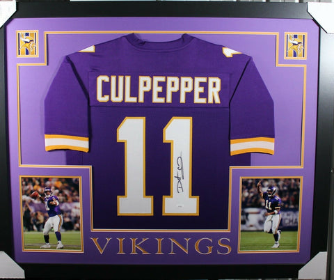 DAUNTE CULPEPPER (Vikings purple SKYLINE) Signed Autographed Framed Jersey JSA