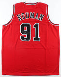 Dennis Rodman Signed Chicago Bulls Jersey (Beckett COA) 7xNBA Rebound Champ