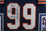 DAN HAMPTON (Bears navy inscribed SKYLINE) Signed Autographed Framed Jersey JSA