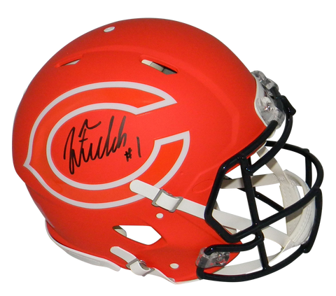 JUSTIN FIELDS AUTOGRAPHED CHICAGO BEARS AMP SPEED AUTHENTIC HELMET BECKETT