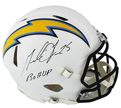 Melvin Gordon Signed Los Angeles Chargers Speed Authentic NFL Helmet - "Bolt Up"