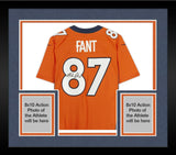 Framed Noah Fant Denver Broncos Autographed Orange Nike Limited Jersey