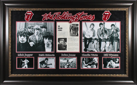 Rolling Stones (5) Jagger, Richards, Wyman +2 Signed & Framed 8.5x11 Program JSA