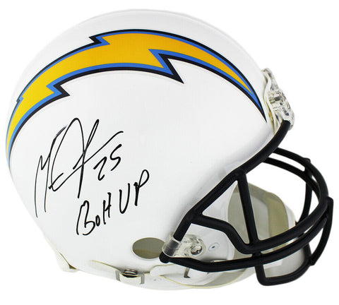 Melvin Gordon Signed Los Angeles Chargers Authentic Helmet - "Bolt Up"