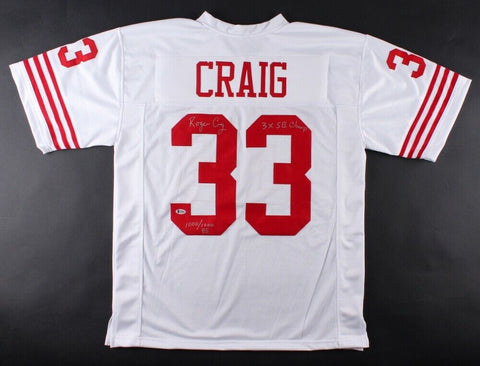 Roger Craig Signed 49ers Jersey (Beckett COA) 3xSuper Bowl Champ 4xPro Bowl R.B.