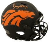 Drew Lock Autographed/Signed Denver Broncos Authentic Eclipse Helmet JSA 26963
