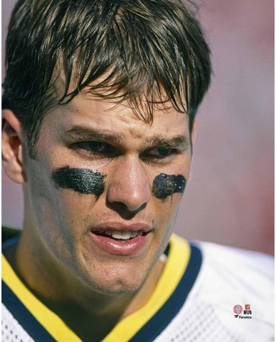Tom Brady Michigan Wolverines Closeup Headshot Photograph