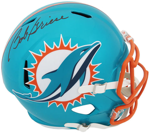 Bob Griese Signed Dolphins Flash Riddell Full Size Speed Replica Helmet (SS COA)
