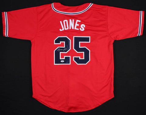 Andruw Jones Signed Atlanta Braves Stars and Stripes Labor Day Jersey (PSA COA)