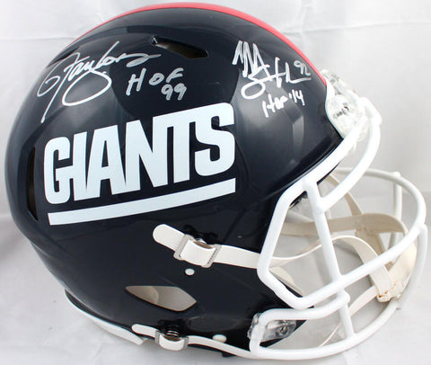 Strahan Taylor Signed Giants F/S 81-99 Speed Authentic Helmet w/HOF-BAW Hologram