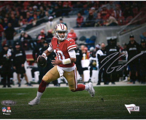 Jimmy Garoppolo San Francisco 49ers Signed 8x10 Rollout Photo