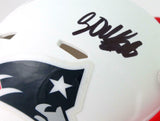 Corey Dillon Autographed New England Patriots Flat White Mini Helmet - PSA Auth