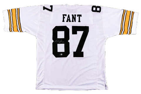 NOAH FANT SIGNED AUTOGRAPHED IOWA HAWKEYES #87 WHITE JERSEY BECKETT