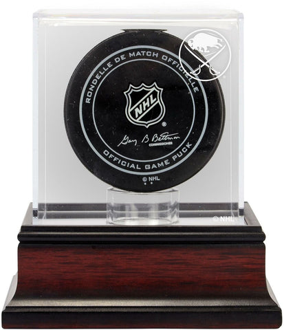 Buffalo Sabres (2020-Present) Mahogany Hockey Puck Logo Display Case