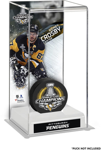 Sidney Crosby Penguins 2016 Stanley Cup Champs Logo Deluxe Puck Case
