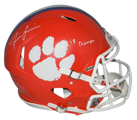 ISAIAH SIMMONS SIGNED CLEMSON TIGERS F/S AUTHENTIC SPEED HELMET JSA W/ 18 CHAMPS