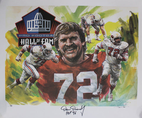Dan Dierdorf Autographed Arizona Cardinals Hall Of Fame LE 24x36 Print JSA 36634