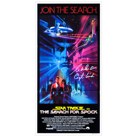 William Shatner Autographed Star Trek The Search For Spock Original 26x13 Poster