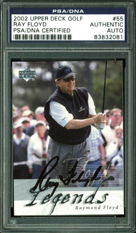 Ray Floyd Authentic Signed Card 2002 Upper Deck Golf #55 PSA/DNA Slabbed