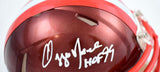 Ozzie Newsome Signed Browns Flash Speed Mini Helmet w/HOF- Beckett W Hologram