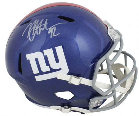 Michael Strahan Signed New York Giants Full Sized Helmet (Beckett) 7xPro Bowl DE