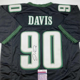 Autographed/Signed Jordan Davis Philadelphia Black Football Jersey JSA COA