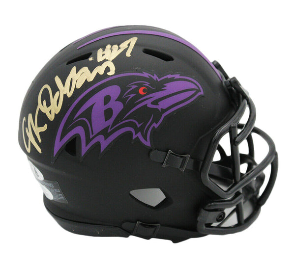 J.K. Dobbins Signed Baltimore Ravens Speed Eclipse NFL Mini Helmet