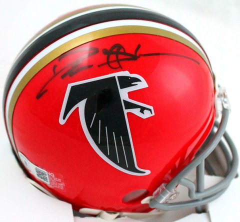 Deion Sanders Autographed Atlanta Falcons 66-69 TB Mini Helmet-Beckett W Holo