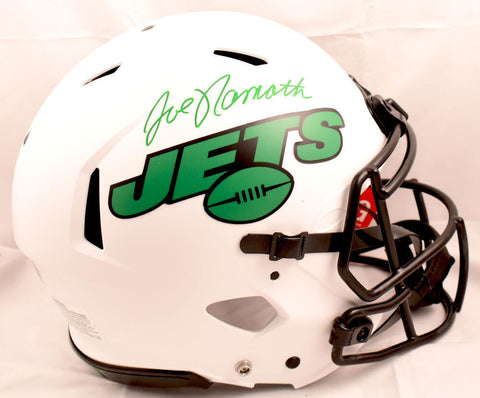 Joe Namath Signed New York Jets F/S Lunar Speed Authentic Helmet- Beckett W Holo
