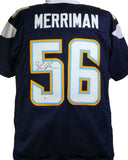 Shawne Merriman Autographed Blue Pro Style Jersey - Beckett W Auth