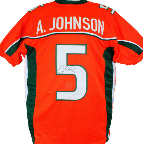 Andre Johnson Autographed Orange College Style Jersey - JSA W Auth *M5