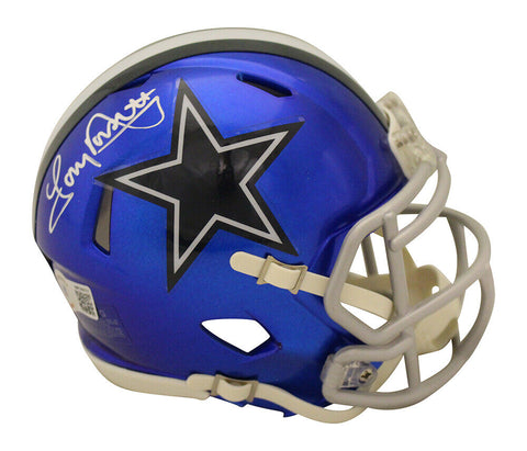 Tony Dorsett Autographed Dallas Cowboys Flash Mini Helmet Beckett 36231