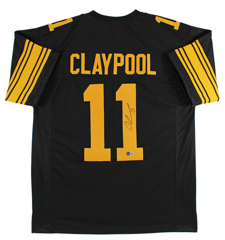 Chase Claypool Authentic Signed Black Pro Style Jersey w/ Yellow #'s BAS Witness