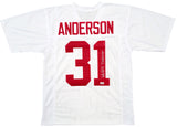ALABAMA WILL ANDERSON AUTOGRAPHED WHITE JERSEY "TERMINATOR" BECKETT QR 203019