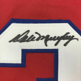 Autographed/Signed DALE MURPHY Atlanta Red Baseball Jersey JSA COA Auto