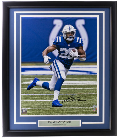 Jonathan Taylor Signed Framed In Black 16x20 Indianapolis Colts Photo Fanatics