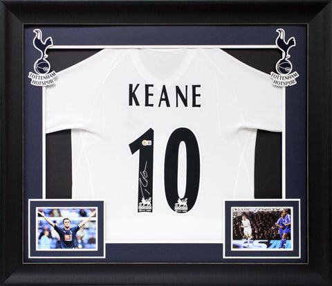 Tottenham Hotspur Robbie Keane Signed White Framed Jersey Autographed BAS
