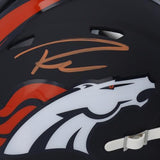 Russell Wilson Denver Broncos Signed Riddell Black Matte Speed Mini Helmet
