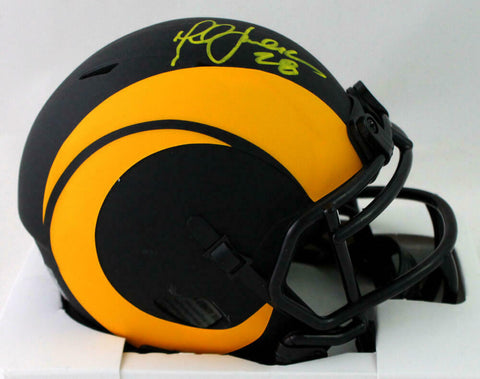 Marshall Faulk Autographed LA Rams Eclipse Mini Helmet - Beckett W Auth *Yellow